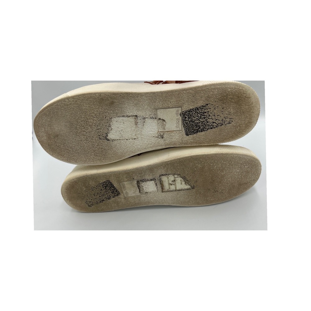 Dolce Vita Zina High Top Sneakers‎ Ivory Leather Leopard Metallic Womens 10 - Picture 7 of 8